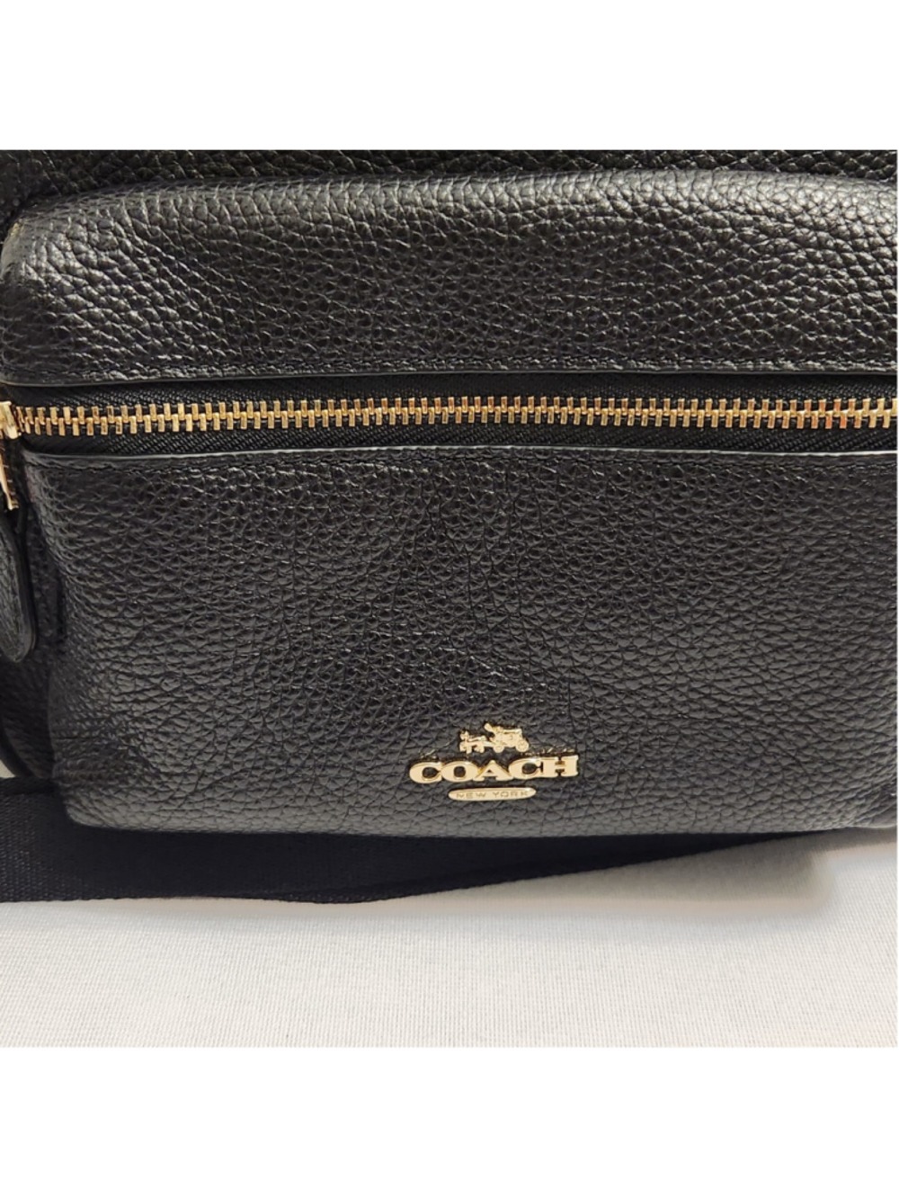 Coach Taylor Small Black Pebble Leather Backpack - Picture 2 of 15